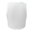thumbnail image 3 of Playeras,Blusas y Tops,Ropa para Mujer Recortada camisetas sin mangas para las mujeres Blusas sin mangas para mujer Blusa con cuello Chaleco sólido redondo y camisolas para mujer (White, L), 3 of 7