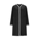 thumbnail image 3 of HongQid Women's Long Sleeve Zipper Nightshirt with Pockets Button Down Nightgown Sleepwear Pajama Dress, 3 of 5