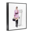 thumbnail image 4 of Stupell Industries Trendy Girl with Coffee Novelty Painting Black Framed Art Print Wall Art, 24 x 30, 4 of 10