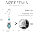 thumbnail image 5 of DVEATR Sterling Silver Turquoise Earrings for Women Animals Dragonfly Owl Feather Turtle Butterfly Dangle Earrings Western Bohemia Jewelry Birthday Mothers Day Gifts for Mom, 5 of 10