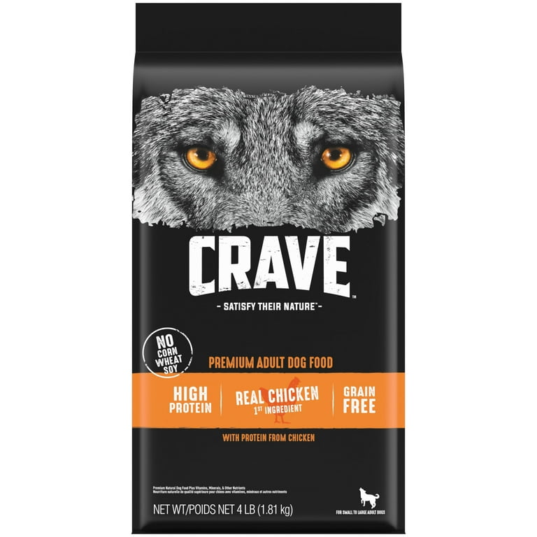 Crave Grain Free Adult Dry Dog Food, Chicken Protein, 4 Lb photo 1