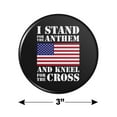 thumbnail image 3 of I Stand For The Flag Kneel Cross USA American Flag Patriotic Kitchen Refrigerator Locker Button Magnet, 3 of 5