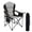 Black grey, variant on Extra-large Portable Folding Camping Chair, with Thick Soft Seat, Equipped with A Cup Holder, Storage Bag and Insulation Bag, Suitable for Outdoor Fishing and Camping.