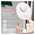 thumbnail image 3 of 5X Magnifying Makeup Mirror With Light LED Face Mirror Adjustable Dimmer USB Led Vanity Mirror Dressing Table Cosmetic Mirror ,Widely Use, 3 of 7