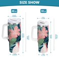 thumbnail image 6 of Yayeee 40oz Double-Wall Insulated Stainless Steel Tumbler with Handle Bottle, Pink Flowers, 6 of 8