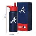 thumbnail image 5 of Atlanta Braves™ MLB 18 oz Insulated Steel Water Bottle with Flip-Up Straw Lid, 5 of 8