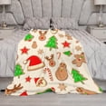 thumbnail image 5 of Christmas Gingerbread Wreath Throw Blanket Soft Warm Merry Xmas Lightweight Flannel Plush Fuzzy Blankets Gift for Women Kids Boys Teens 50X60 in, 5 of 6