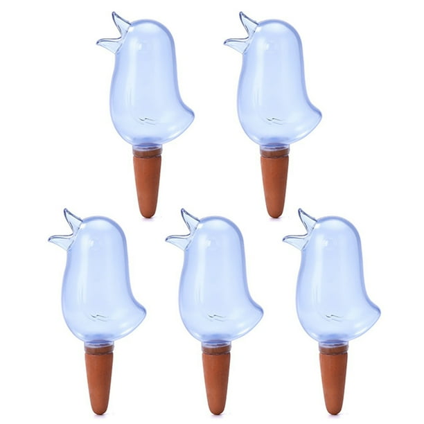 Picos de riego para plantas con forma de pájaro, para riego automático de césped y plantas en maceta.