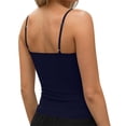 thumbnail image 4 of Miluxas Scoop Neck Camisole Tops for Women Spaghetti Strap Tank Top Womens Camisole Undershirt Adjustable Slim Fitted Camisoles Blue, 4 of 5