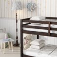 thumbnail image 5 of Tulib Low Bunk Bed Twin Over Twin, Bed Frame with Ladder, Safety Guardrails & Reinforced Slats, for Bedroom & Dorm, Coffee, 5 of 7