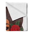 thumbnail image 2 of Spanish Soft Flannel Fleece Throw Blanket, Chibi Character in Flamenco Costume with Rose Flower on Her Hair Girl Cartoon, Cozy Plush for Indoor and Outdoor Use, 70" x 90", Multicolor, by Ambesonne, 2 of 5