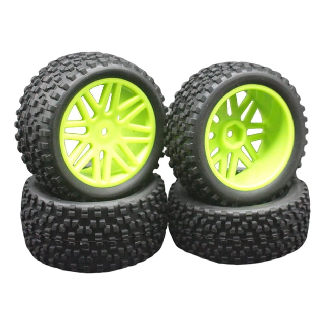 4 piezas de áticos RC 1:10, accesorios de , ículos de montaje, modelo todoterreno, áticos de ruedas para HPI 94107 Verde Macarena Neumáticos de coche RC