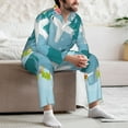 thumbnail image 7 of Sikiie Dreaming Travel Mens Pajama Set, Soft Warm Long Sleeve Sleepwear, Cozy Button-Down Pjs for Men-Large, 7 of 7