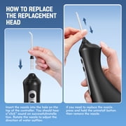 Sejoy Cordless Water Flosser Dental Teeth Cleaner with 6 Jet Tips, Professional 350ML Tank Rechargeable IPX7 Waterproof Dental Oral Irrigator for Home and Travel