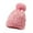 Pink, variant on HNMKIU Hats Winter Knitting Thickened Warm Knitted Hat Female Face Show Small Ear Protector Cold Hat Casual Pullover Hat Khaki,One Size