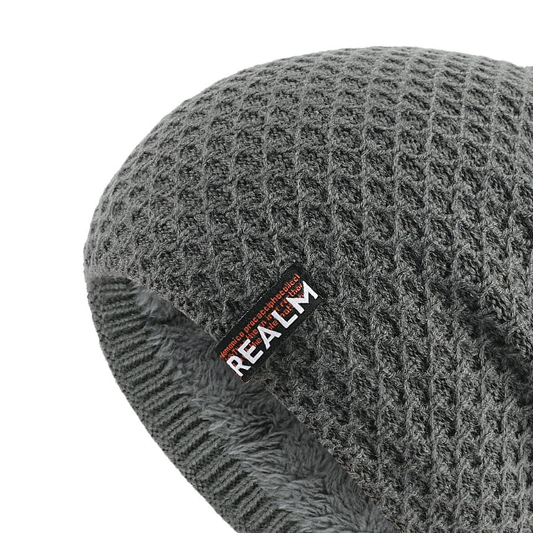Baoanguoji Men's Winter Beanie Hat - Warm Knit Skull Cap, Pull-On Closure, Hand Wash