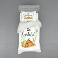 thumbnail image 1 of Ambesonne Saying Bedding Set 3 Pcs, Pumpkins Harvest Season Art, Twin, Apricot Mustard, 1 of 3