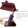 thumbnail image 4 of LG Stylo 5 Case, 2019 LG Stylo 5 Wallet Case, Tekcoo Premium [RFID Blocking] Secure Cash ID Credit Card Slots Holder Carrying Vegan Leather Phone Folio Flip Cover Cases Kickstand [Wine Red], 4 of 7