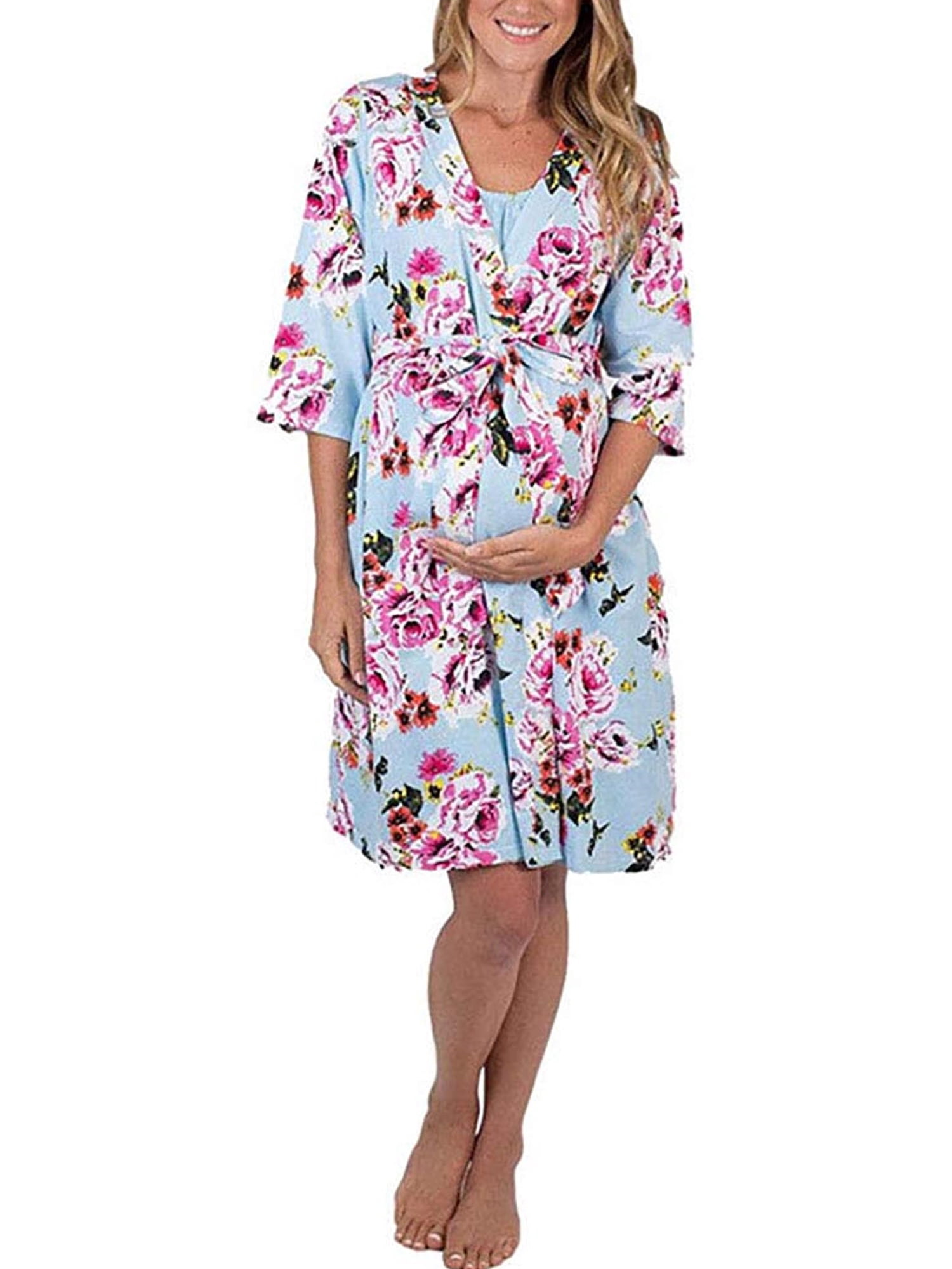 MERSARIPHY Women Floral Print Labor Delivery Breastfeeding Nursing