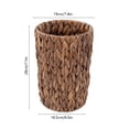 thumbnail image 2 of Round Metal Mesh Trash Can, Woven Wire Waste Basket, Compact Garbage Bin for Small Spaces, Versatile Container for Bathroom, Bedroom, Office, Kitchen & Home Organization, 11*7.4in, Brown, 2 of 6