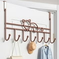 thumbnail image 5 of Taotanxi Over The Door Hook - 7 Hooks for Bathroom, Clothes, Belts, Hats, Towels - Black Coat & Towel Rack with Door Hanger., 5 of 6