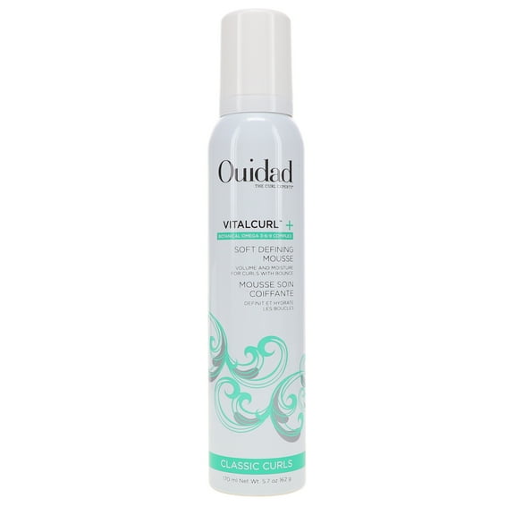 Ouidad VitalCurl  Curl Defining Mousse, Lightweight Hair Foam, Air-Dry Styler, 5.7 oz