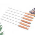 thumbnail image 7 of Fondue Forks, 6Pcs Fondue Sticks, 9.45 Inches Cheese Fondue Sticks with Wooden Handles, Fondue Skewers for Chocolate Fountain, Roasting Marshmallows, Grilling Meat, Desserts & Barbecue, 7 of 7