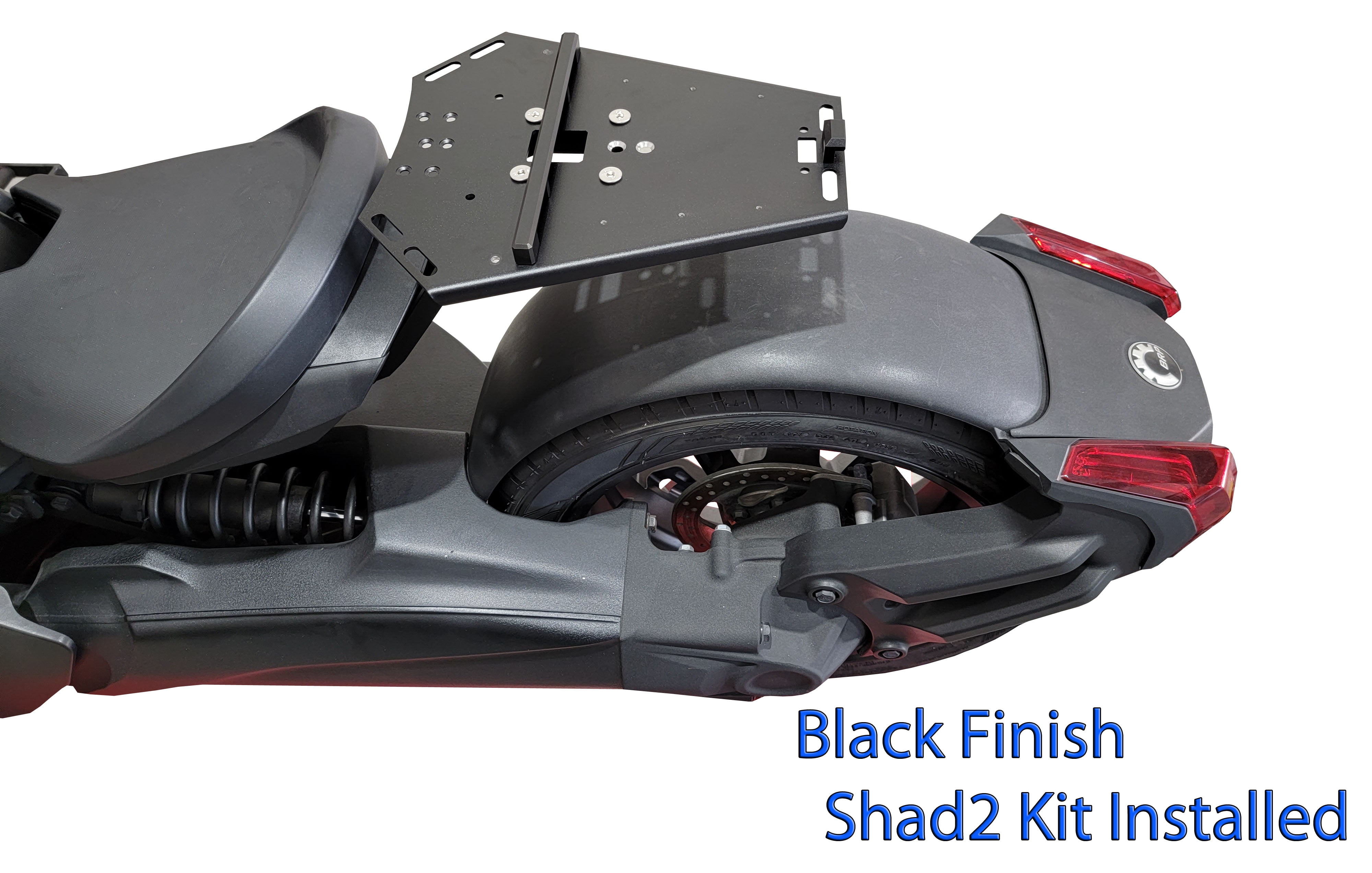 Can Am Ryker Luggage Rack Black Medium Shad Cases Kit installed NO MAX ...