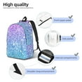 thumbnail image 5 of Balery Multicolor Glitter Vintage Canvas Backpack for Men and Women - Large Capacity, Durable Travel Laptop Bag for School, Work, Hiking, and Outdoor Activities, 5 of 7
