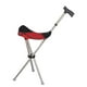 thumbnail image 3 of Bastón Con Asiento Para Caminar, Portátil, De Viaje, Ligero, Para Sentarse, Plegable, Color Rojo, 3 of 10
