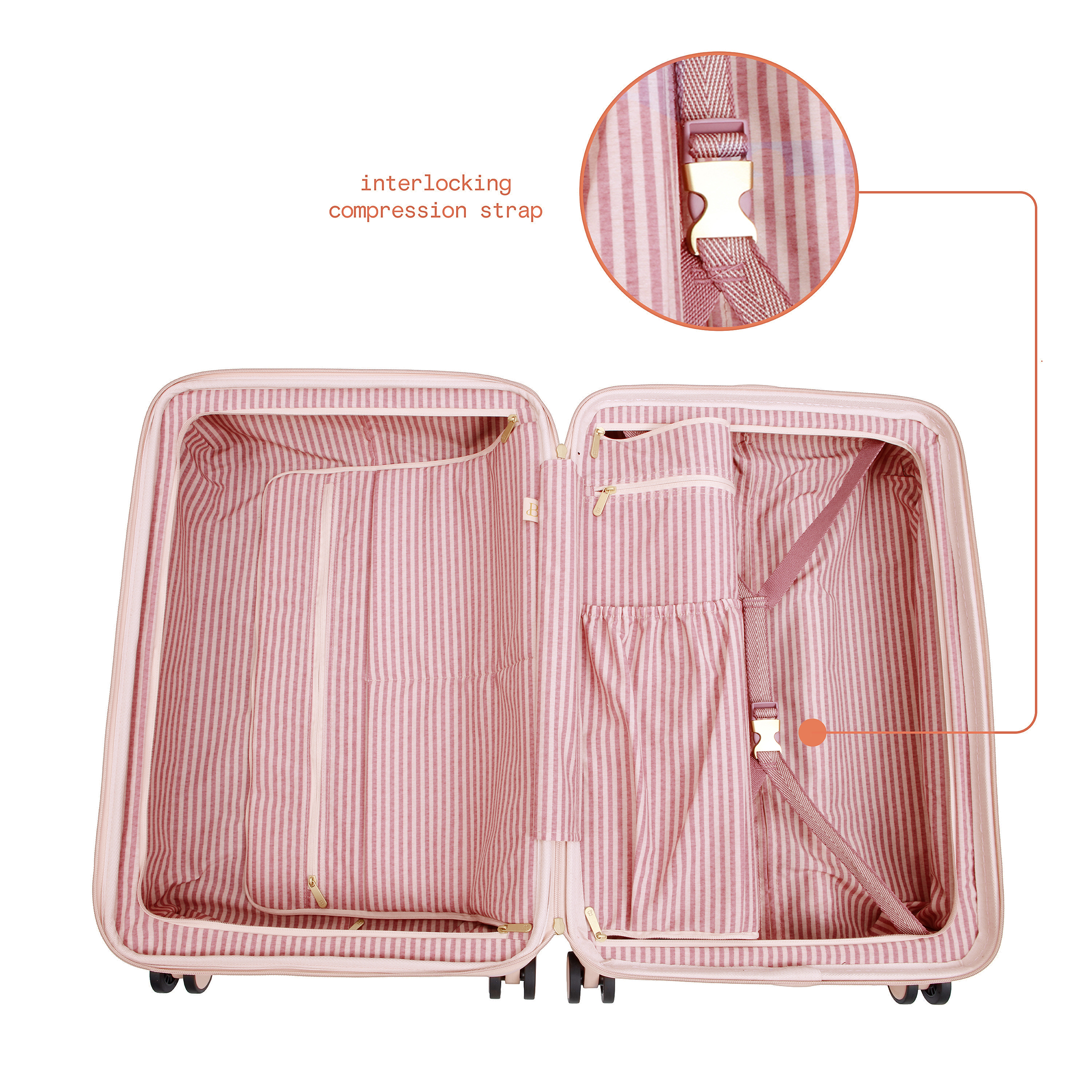 Beautiful 28-Inch Checked Hardside Luggage, Rose Pink photo 7