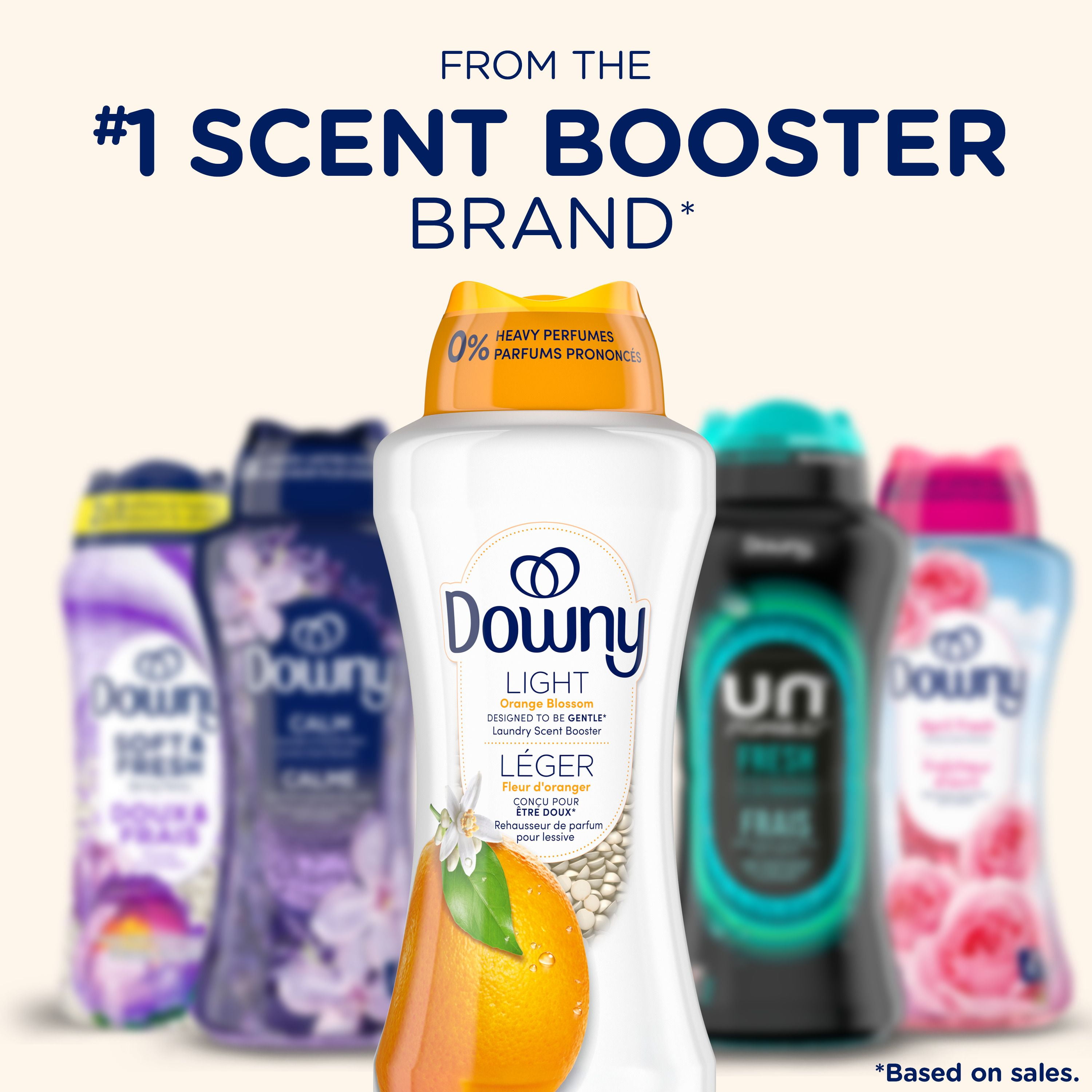Downy Light Laundry Scent Booster Beads, Orange Blossom Scent, In-wash fabric beads designed to be gentle with a light boost of scent, No Heavy Perfumes