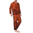 thumbnail image 2 of Cauagu Spider Web Print Men's Long-Sleeve Pajama Set,Soft Button-Front 2Pjs for Men Long Sleeve Men’s Sleepwear-Large, 2 of 7
