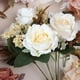 thumbnail image 3 of Flores artificiales, flores falsas, flores de imitación, juego de regalo para mujer, flores de rosa de franela para boda, fiesta, decoración de ramo para el hogar, rosa artificial, 3 of 5