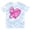 Tie Dye Blue, variant on Inktastic Breast Cancer Awareness Pink Ribbon Around Heart T-Shirt