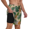 thumbnail image 3 of Haiem Pineapples Palm Leaves Men'S Quick-Dry Swim Trunks: Comfortable Beach Shorts With Mesh Lining And Pockets - Ideal For Swimming And Sunbathing 3x-Large, 3 of 9