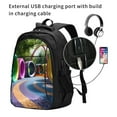 thumbnail image 2 of Daiia Colorful Tire Tunnel Park Pattern USB Charging Backpack for Men and Women, Anti-Theft Backpack,Travel Backpack,School Backpack,College Backpack,Laptop Backpack, 2 of 7