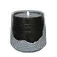 thumbnail image 2 of 19.5" Gray and Black Contemporary Round Bubbling Fountain with White LEDs, 2 of 2