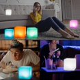 thumbnail image 4 of 8-Inch LED Light Cube, Cordless LED Cube Night Light with Remote Control, 16 RGB Colors Changing & Dimmable Mood Lamp, Rechargeable Beside Desk Lamp for Home, Bedroom, Garden 1 Pack, 4 of 5