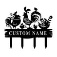 thumbnail image 2 of Custom Name Metal Garden Animal Farm Chicken Statues Decorative Lawn Statue Stakes for Home Outdoor Garden Yard Sign Plaque Art Decor, 2 of 6