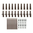 thumbnail image 2 of Colaxi 40 Pieces Carp Fishing Running Rig Accessories Kit Compact for Coarse Fishing Angler Sturdy Multipurpose with Assortment Box Brown, 2 of 8
