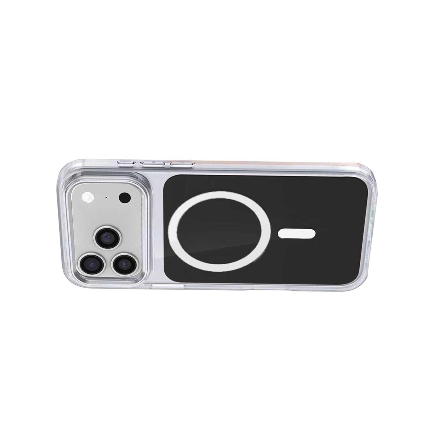 Transparent Magnetic Shockproof Case for iPhone 17 Pro Max - Black