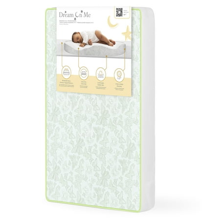 Dream on Me Dual-Sided Mini/Portable Crib Breathable Foam Mattress, Infant and Toddler