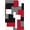 Geometric Black Grey White Square Colored Red Wall Plate, variant on 1 Gang Duplex Light Switch Cover Geometric Black Square Colored Red Outlet Plate Covers Wall Receptacle