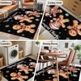 thumbnail image 5 of Gingerbread Black Area Rugs 4'x6', Washable Small Throw Rugs for Office Bathroom, Christmas Winter Snowflake Indoor Outdoor Rug Non-Slip Low Pile Carpet Runner Reversible Floor Mats, 5 of 8