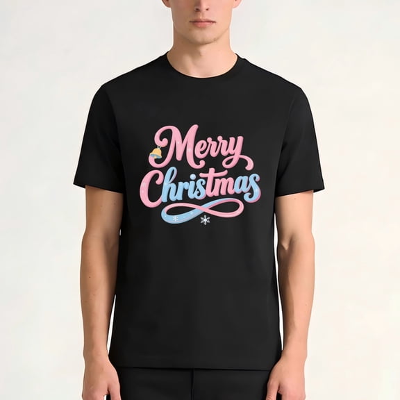 Merry Christmas, Men's Graphic Tee 100% Cotton T-Shirt, Sizes S-5XL