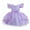 Purple, variant on Lace Flower Sleeveless Gown Dress with Bow Decoration for Girls, Kids Wedding Bridesmaid Pageant Party Formal Long Gown Princess Tulle Floral Embroidery Girl Birthday Party Dresses - 2-10T