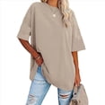 thumbnail image 1 of Camiseta Básica de Corta con Cuello en V Color Albaricoque S, 1 of 5