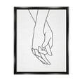 thumbnail image 4 of Stupell Industries Romantic Holding Hands Outline Drawing Loving Couple Graphic Art Luster Gray Floating Framed Canvas Print Wall Art, Design by Lettered and Lined, 4 of 5