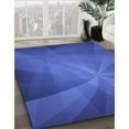 thumbnail image 2 of Ahgly Company Indoor Round Patterned Blue Ribbon Blue Area Rugs, 7' Round, 2 of 6